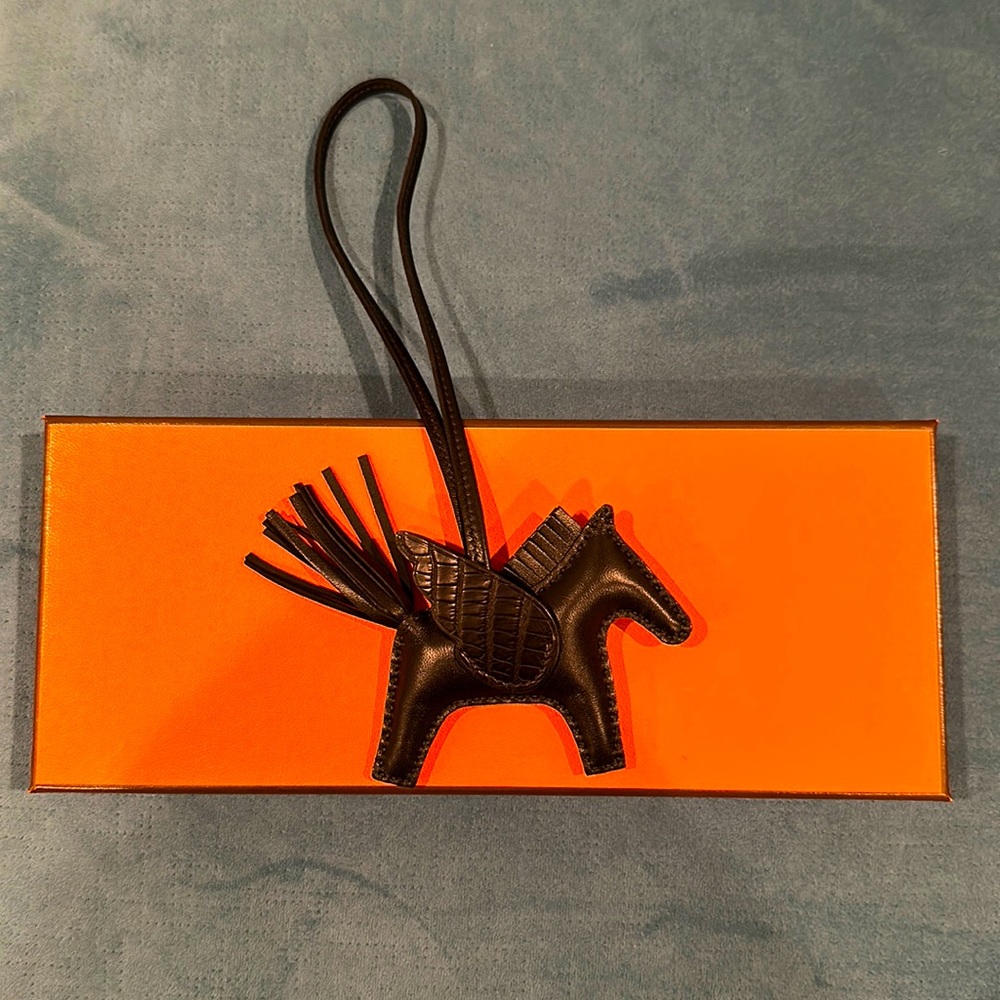 Hermes Pegasus touch Rodeo bag charm leather PM